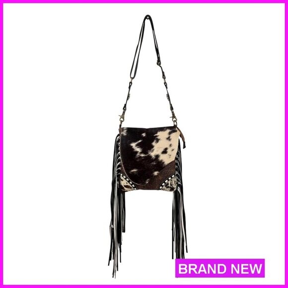 Handbags - Genuine Leather Fringe Shoulder Bag Boho Western Cowgirl Style Handcrafted Purse